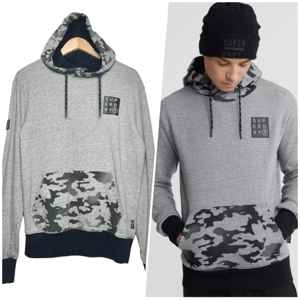Superdry | Men | Surplus Goods Graphic Camo Loopback Hoodie | Medium
